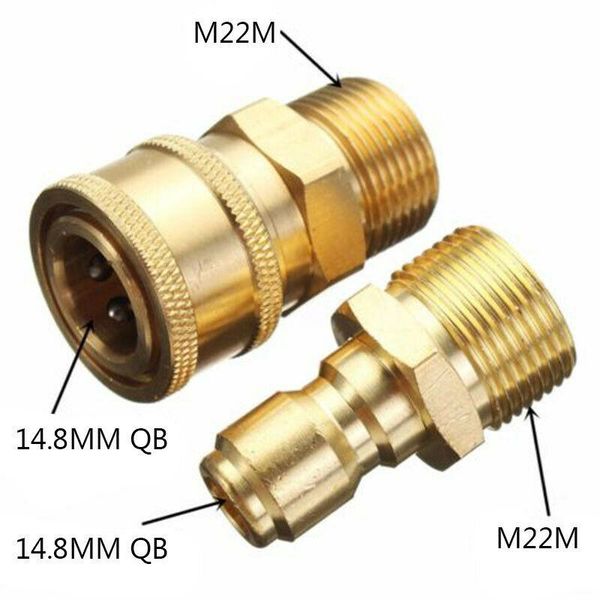 

watering equipments 2pcs 3/8inch pressure car washer quick release adapter connector coupling kit spare accessories brass gardeb tool