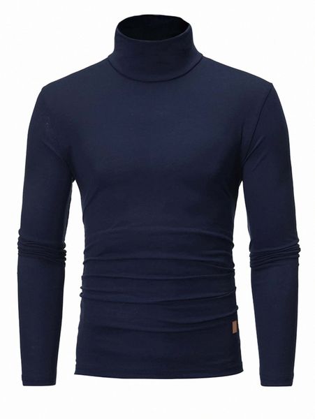 

men high neck patch detail tee t7ay#, White;black