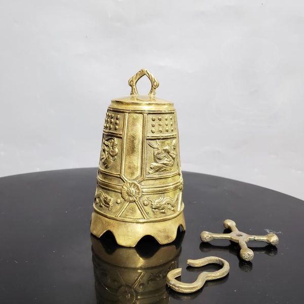 

decorative objects & figurines brass handicraft magic bell wind tibetan bronze keychain pendant buddhism ring the engraving