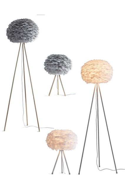 

table lamps nordic creative feather lamp ins postmodern minimalist bedside light bedroom personalized living room lighting
