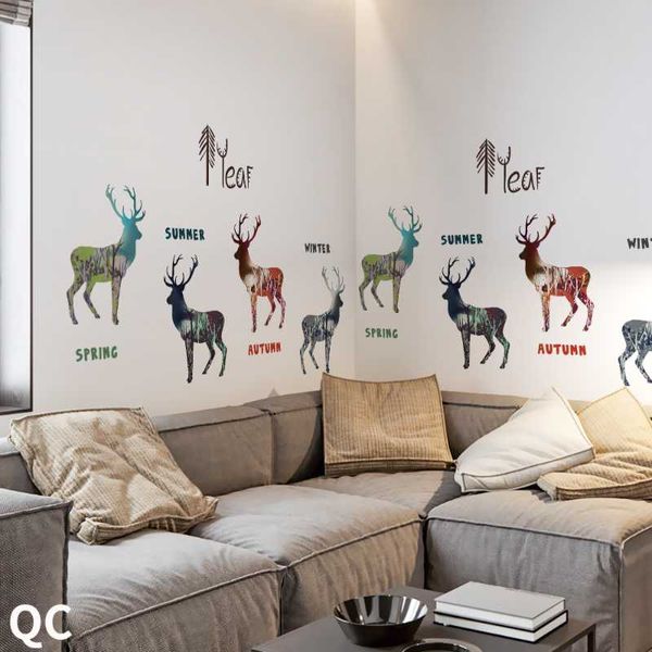 

wall stickers animal sticker creative elk waterproof style home decor removable wallpaper