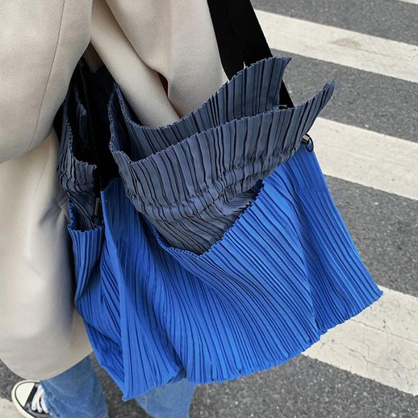 

evening bags striped nylon shoulder bag women panelled bucket soft large capacity handbags female casual luxury tote shopping big purse