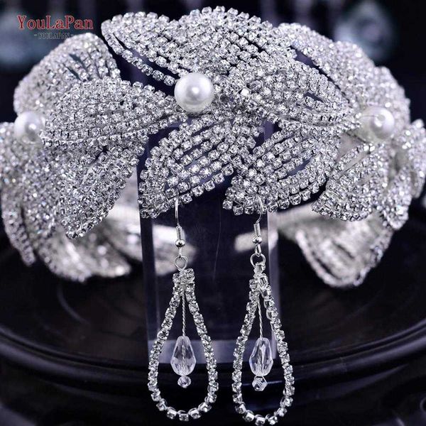 

ueen hp366 bridal hair accessories sets cristal wedding headband headpieces tiaras and crowns 210616, Slivery;golden