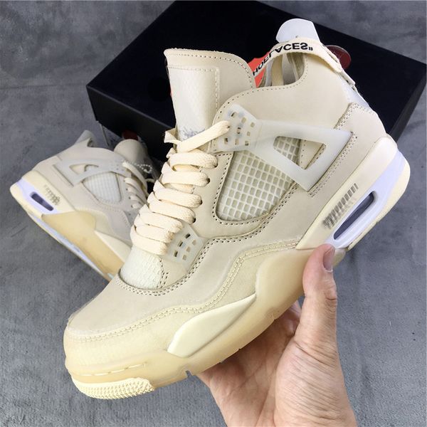 

2023 og jumpman 4 sail ow jumpman 4 4s shoe grey mens womens basketball shoes