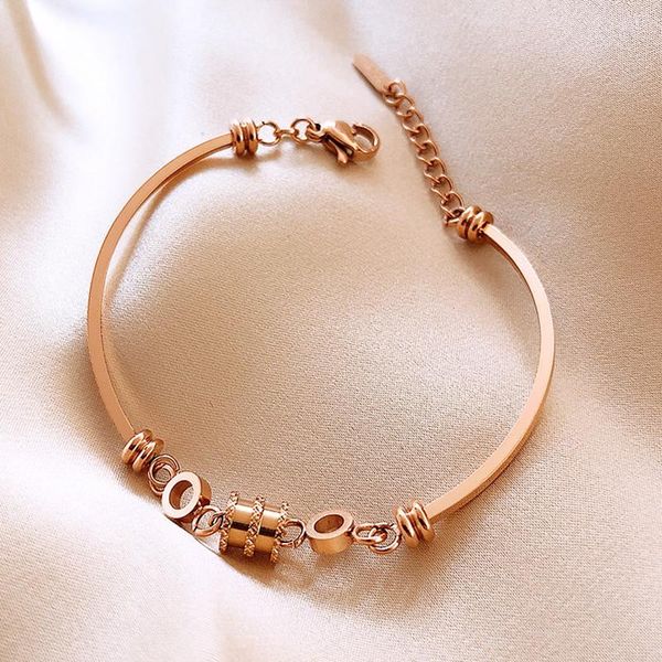 

link, chain airframe material irregular circle charm bracelets for women girls golden & link bracelet jewelry jb19114, Black