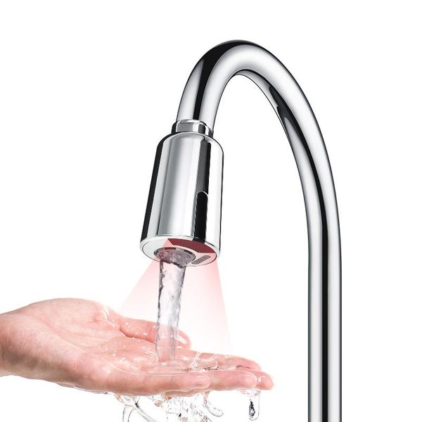 

kkmoon touchless rechargeable auto infrared faucet sprayer instant/ continious spray mode off m22/m24 chrome plating bathroom sink faucets