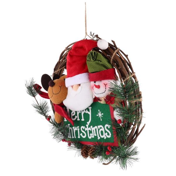 

1pc christmas doll holiday lovely ornament festival xmas hanging decoration decorative flowers & wreaths