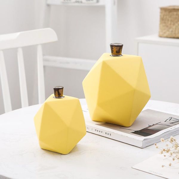 

decorative objects & figurines creative nordic ceramic diamond geometry apple ornament simple modern household soft decoration model room ha