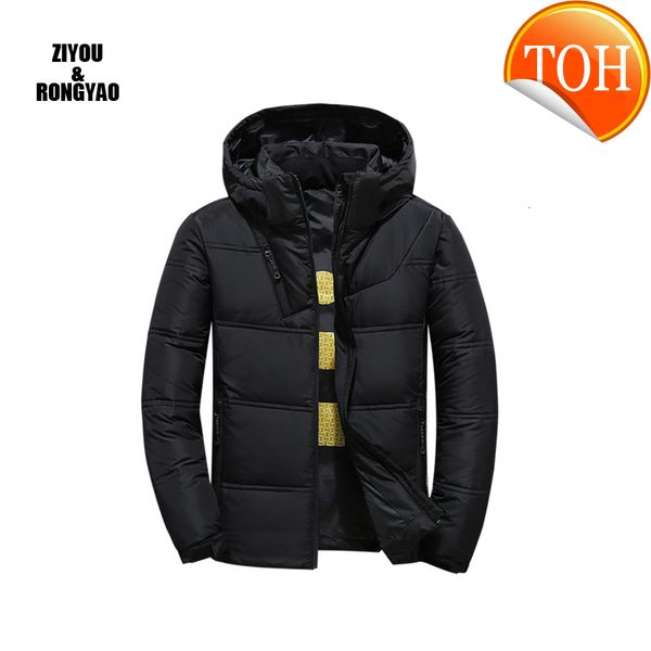 

mens winter jacket 2021hooded thick coat snow red black parka male warm outwear fashion white duck down men