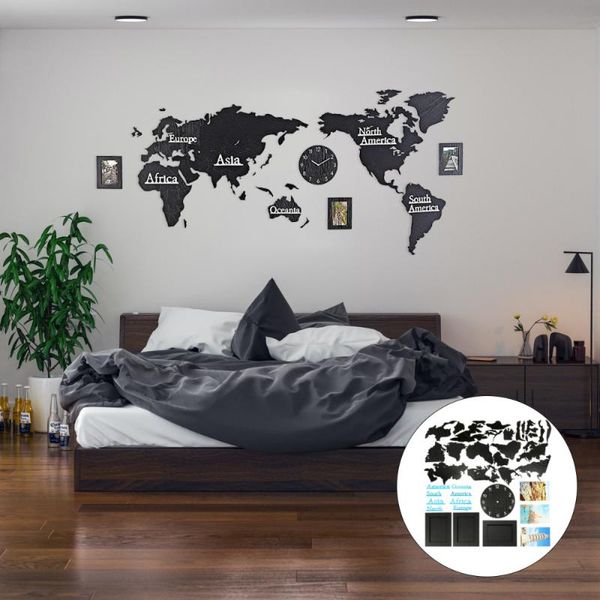 

set wall clock stickers po frames decal home art decor clocks