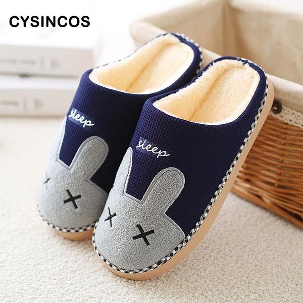 

slippers women winter warm plush cartoon home floor slipper anti-slip female indoor soft ladies footwear, Black
