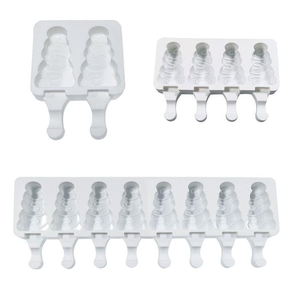 

silicone ice cream mold reusable tree shape diy handmade white popsicle baking utensils kitchen accessories tools moulds
