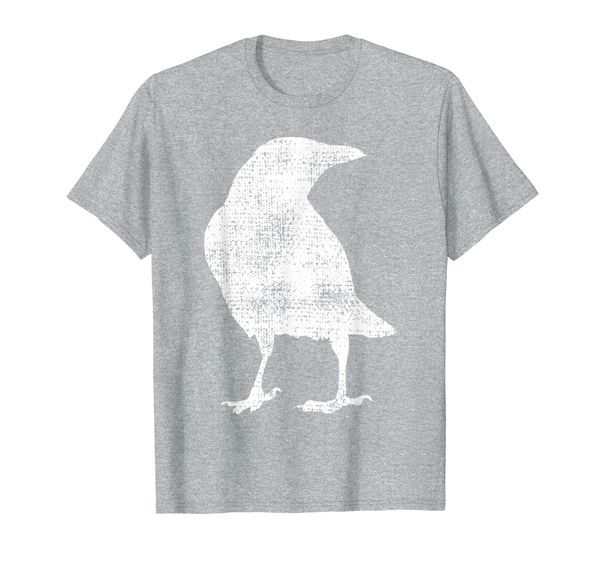 

crow t-shirt raven tee shirt bird lover gift, White;black