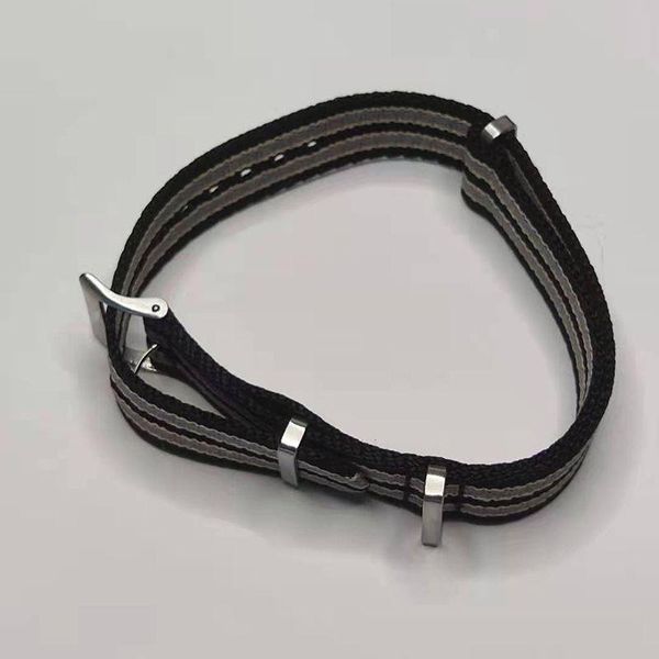 

watch bands 20mm big brand strap nylon material fashion length 23mm black and gray color, Black;brown