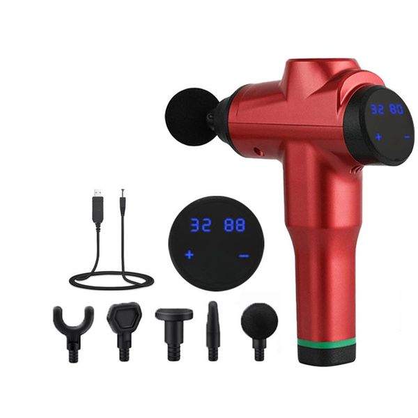 

massage gun 32 gear muscle 7800r fascia electric slimming shaping massager with 5 heads for pain relief