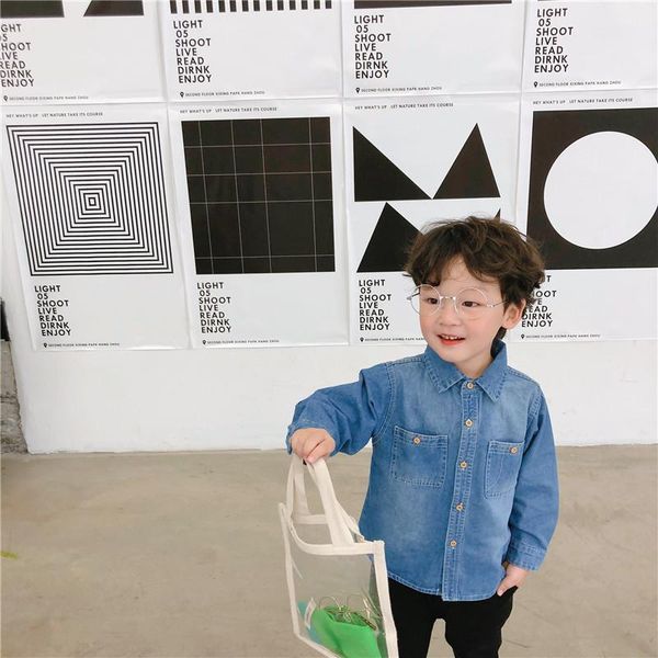 

spring toddler boys shirts autumn denim shirt for boy kids clothing 2 3 4 5 6 years children, White;black