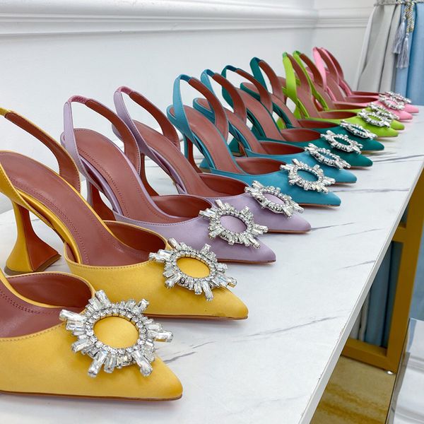 

fashion high heeled sandal womens shoe sequined cloth ill button 9.5cm heels genuine leather sole cool sho back strap big size 35-43