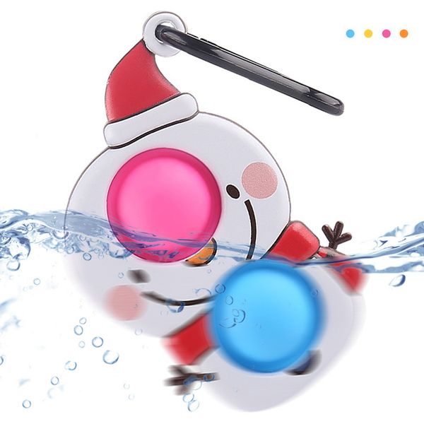 

decompression toys christmas finger fidget bubble music hanging decoration pops children's toy elk snowman keychain 103-1