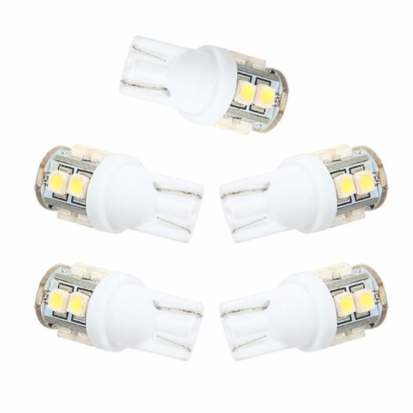 

car headlights possbay 5 pieces 10smd 1210 194 168 192 w5w smd dome index led lamp bulbs wedge white light dc12v auto signal stop