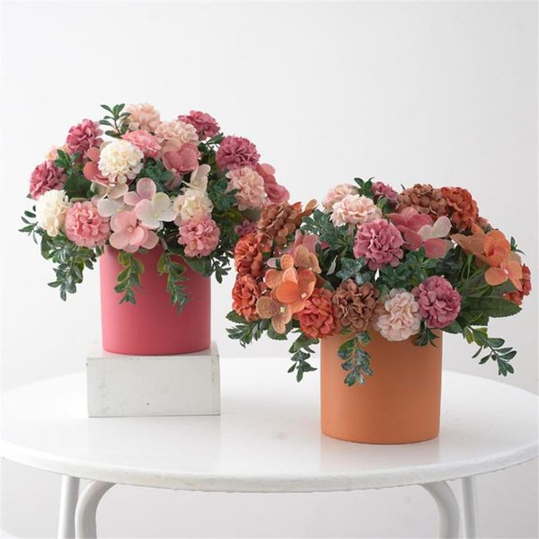 

decorative flowers & wreaths beautiful rose peony artificial silk small bouquet fake home wedding decoration accessories diy craft flower