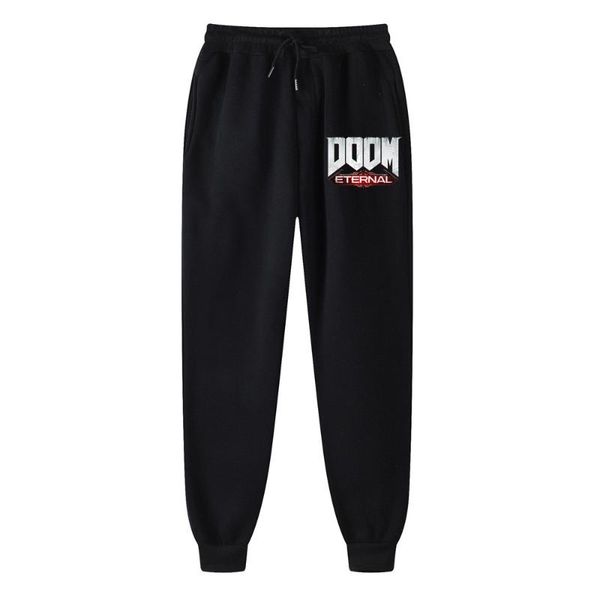 

men's pants doom cum joggers men casual sweatpants bodybuilding track jogging trousers, Black