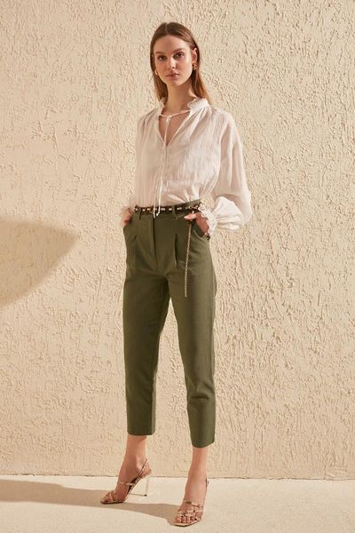 

women's pants & capris trendyol basic twoss20pl0017, Black;white