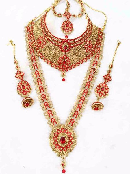 

earrings & necklace 2021 delicate india jewelry set ethnic luxury accessory 2 necklaces, headdress, 4piece, Silver