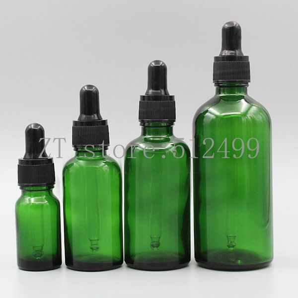 

2/10pcs 5ml 10ml 15ml 20ml 30ml 50ml 100ml empty green glass fragrance aromatherap perfume vials essential oil dropping bottle storage bottl