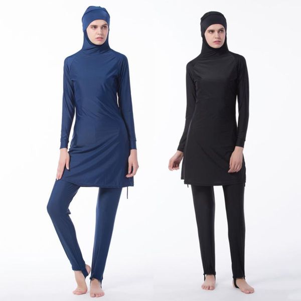 

swim wear 2021 design color muslim swimwear islamic modest swimming suit burkini women swimsuit with hijab maillot de bain femme
