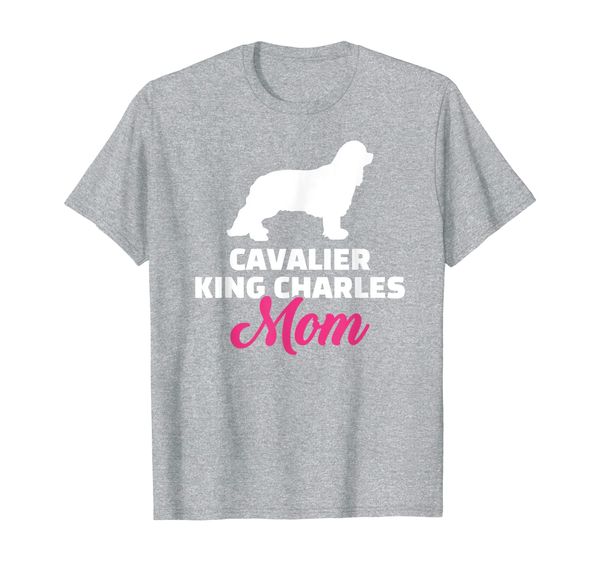 

cavalier king charles mom t-shirt, White;black