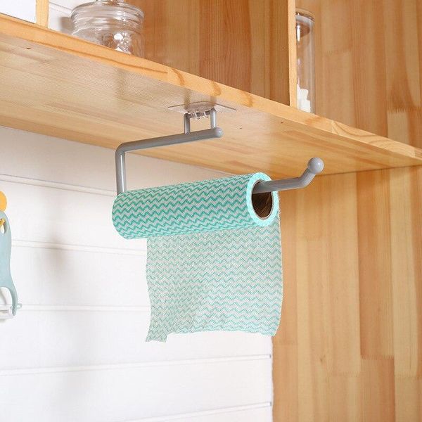 

toilet paper holders punch-holder kitchen roll fresh film storage rack wall hanging shelf rental room accessories