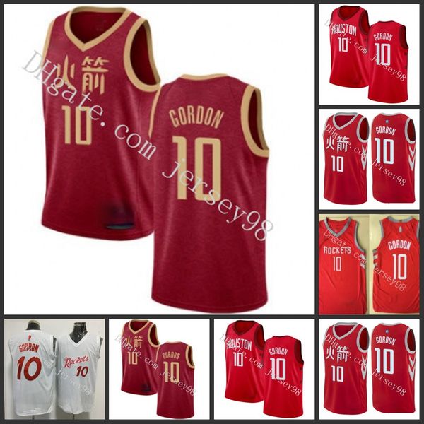 

houston rockets men 10 eric gordon retro jersey, Black