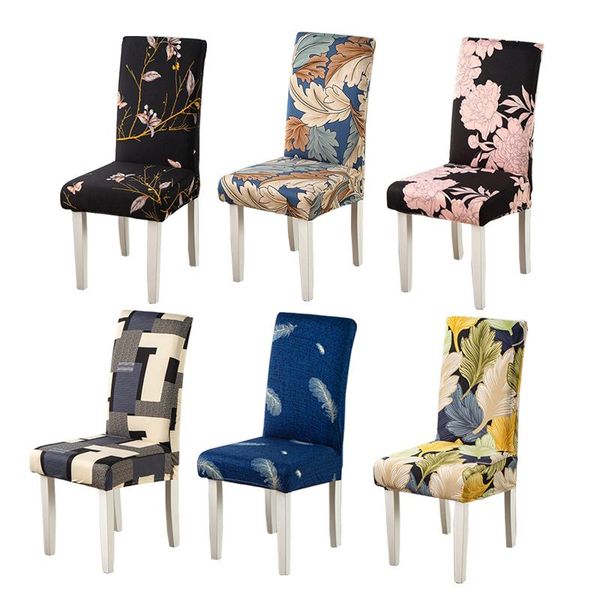 

chair covers est color cover for dining room protector office banquet stretch slipcover floral printed anti-dust