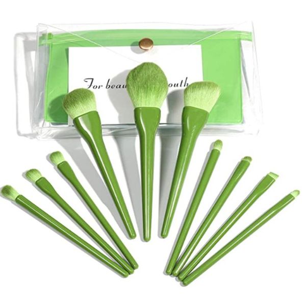 

makeup brushes 10 pcs sets for foundation blending lip brush powder eyeshadow tool