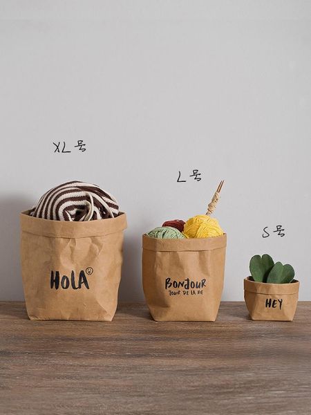 

storage bags reusable organizer clothes kraft paper toy bag for makeup brushes bolsa herramientas home bl50snd