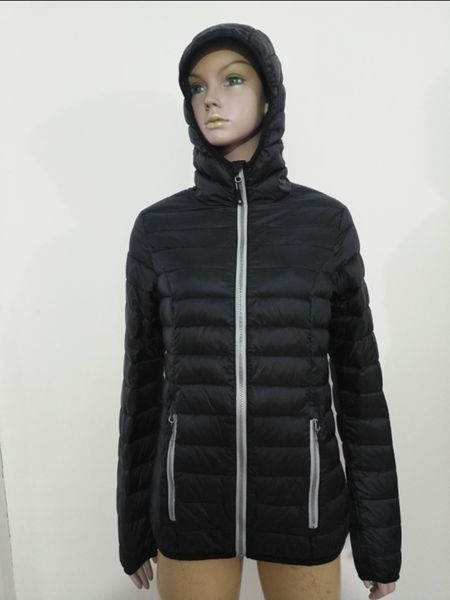 

women's down & parkas light vertical slim short autumn winter, Black