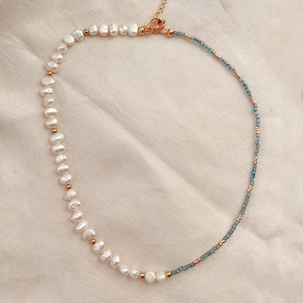 

chokers fashionable exquisite irregular pearl necklace 2021 summer beaded jewelry for women charm aesthetic freshwater choker, Golden;silver
