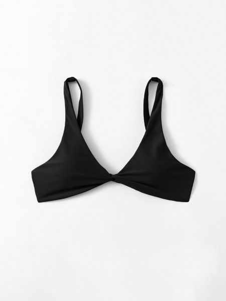 

twist detail bikini 874r#, White;black