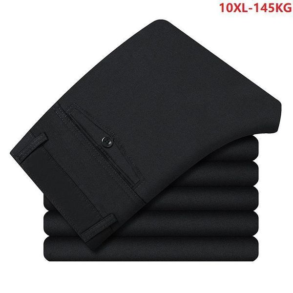 

men's suits & blazers men suit pants thick trousers khaki black 8xl 9xl 10xl 12xl winter antumn large size big business formal straight, White;black