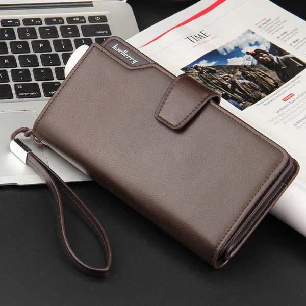 

wallets men's wallet clutch bag multifunctional coin purse retro zipper mobile phone case men, Red;black