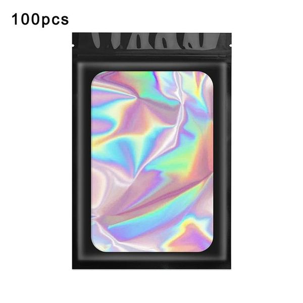 

storage bags sealed bag color window laser self-sealing ornament mobile phone case plastic food sealing