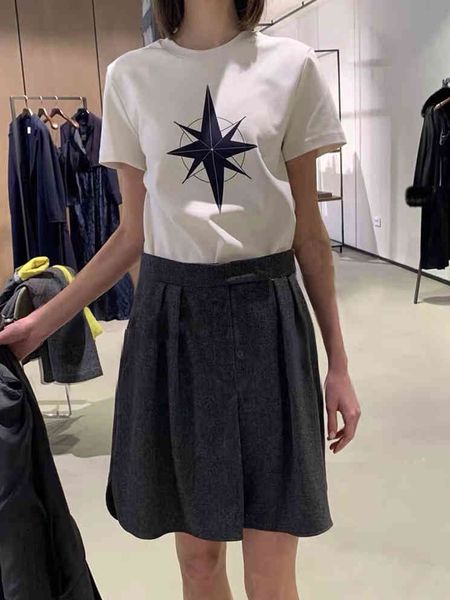 

tee 2021 Summer Collection 100% Cotton Elegant Lady T-shirt, White