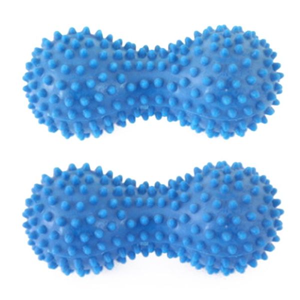 

2pcs health care roller peanut shape fitness muscle relax feet back gym relieve pain spiky massage ball therapy trigger point balls