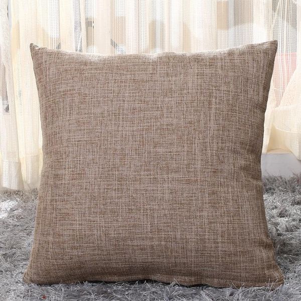 

cushion/decorative pillow solid color cushion cover square 45*45cm home car decor linen pillowcase blue gray throw pillows decorative