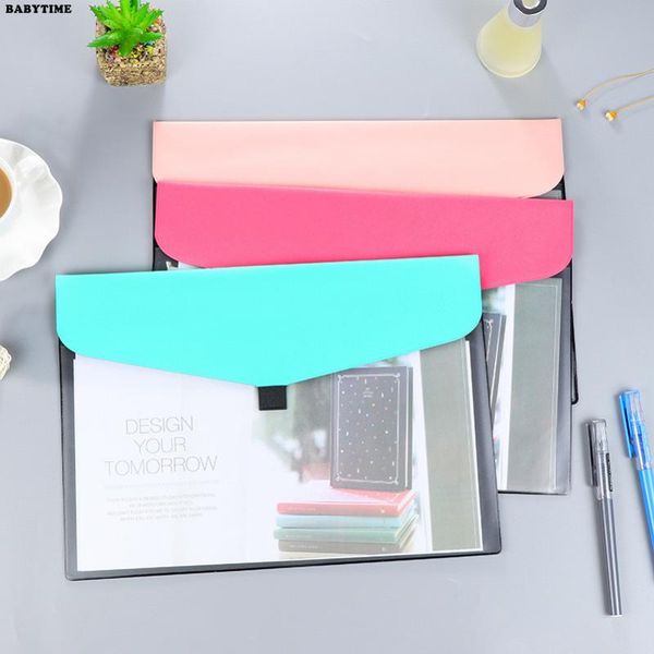 

business card files 1pcs lesther document bag simple transparent office bill note file folder/bag/pouch with paste cell phone pocket flat br