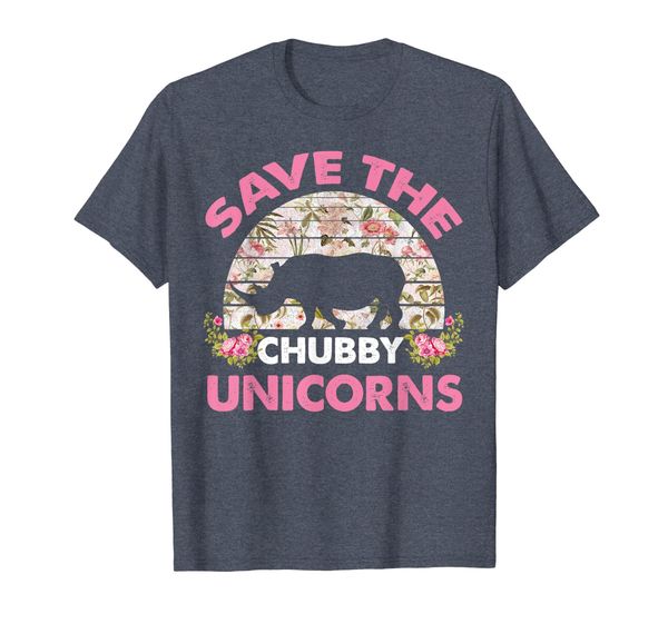 

Rhino lovers Gift-Save the Chubby Unicorns Floral T-Shirt, Mainly pictures