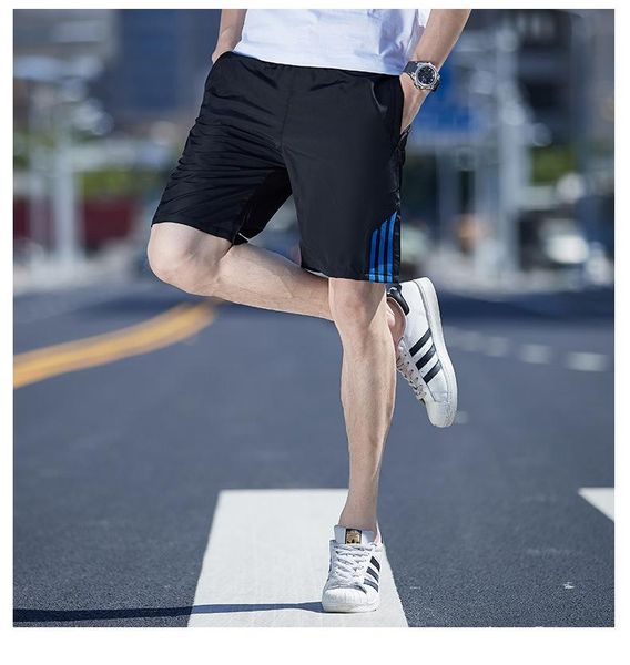

men's shorts test 2021 summer men casual thin breathable for with pockets 2 color size m to 3xl j0658-4698-a, White;black