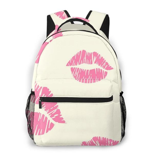 

backpack 2021 valentine day lips school bag men backbag travel daypacks male leisure women gril