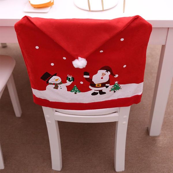 

chair covers christmas ornament cover print santa claus snowman cap clothes festive decoration dressing supplies