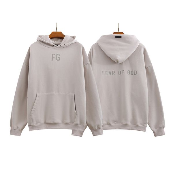 

chao brand fog fee of god season 7 main line flocking fg high street psh hooded sweater men's and women's et, Black